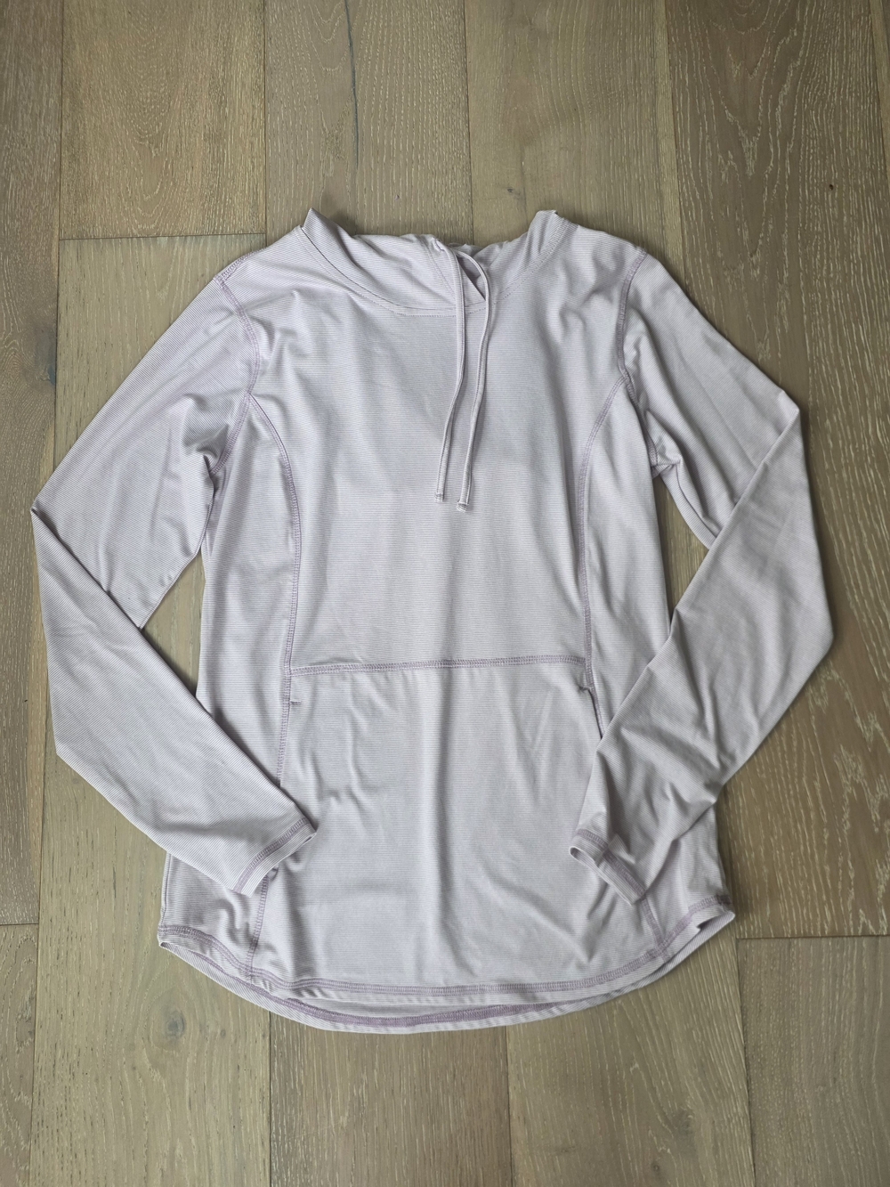 Light Lavender Long Sleeve Hoodie Top